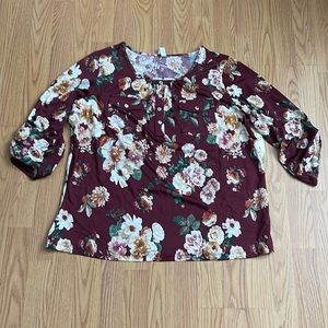 Plus size floral top